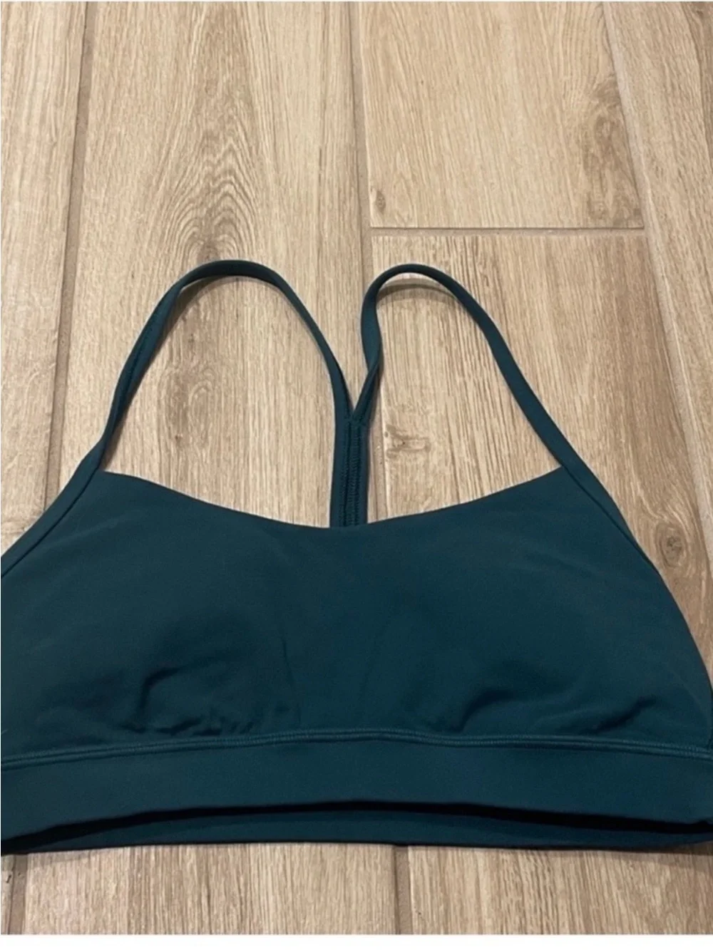 Lululemon Flow Y Bra Storm Teal Sz 6 A/C Cups